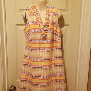 Vince Camuto Colorful V-Neck Dress
